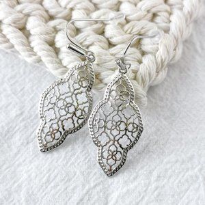Authentic Kendra Scott Abbie - Silver Drop Earrings